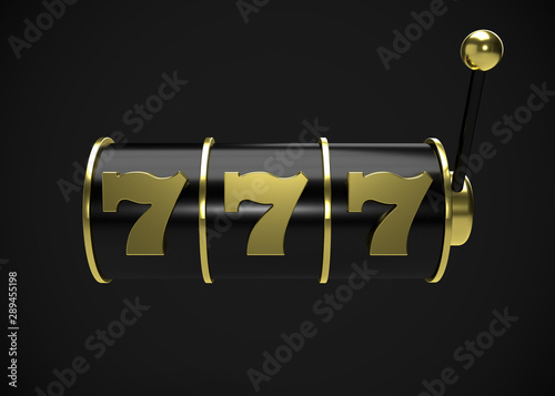 Slots Symbols with Slot Machine Reel Casino 3D Render