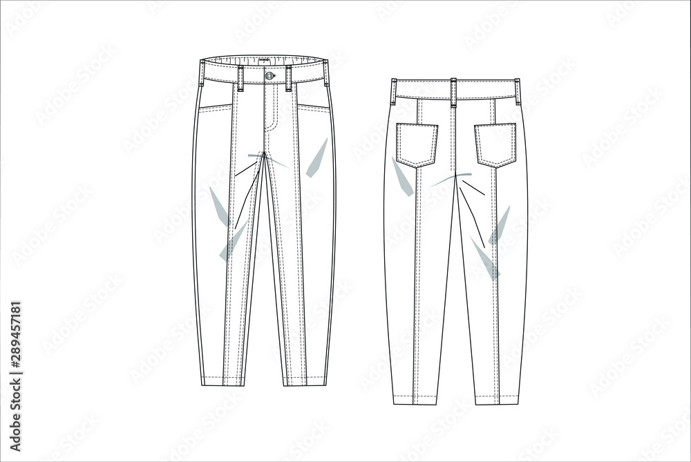 drawn fashion Decorative trousers, clothing, Vector illustration in old ink style for girl kids drawn fashion Decorative trousers, clothing, Vector illustration in old ink style for girl kids
