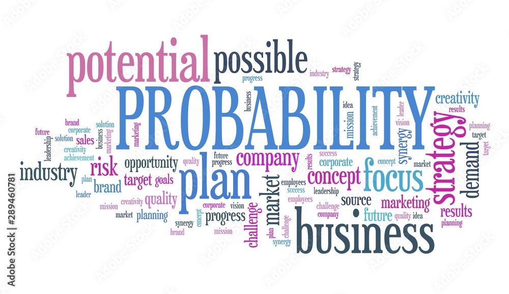 Obraz premium Probability word cloud