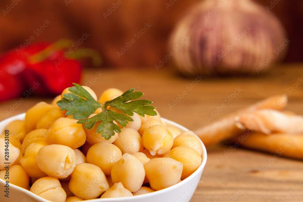 cooked chickpeas close-up cooked chickpeas close-up