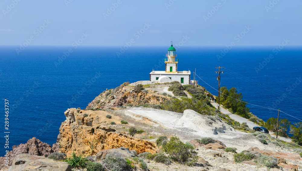 South lighthouse on Santorini island