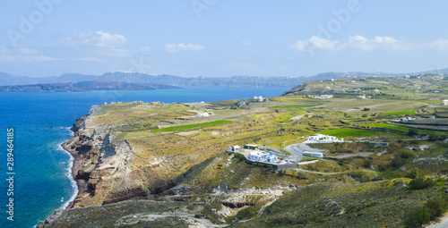 Beautiful landscape of Greek village in Spring on Santorini island