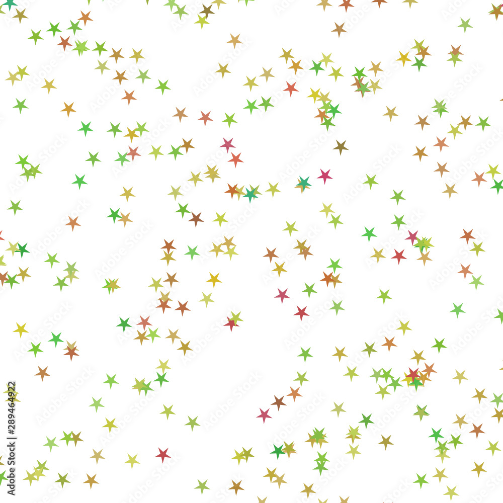 Festive colorful star confetti background. Rectangle vector texture for holidays, postcards, posters, websites, carnivals, birthday