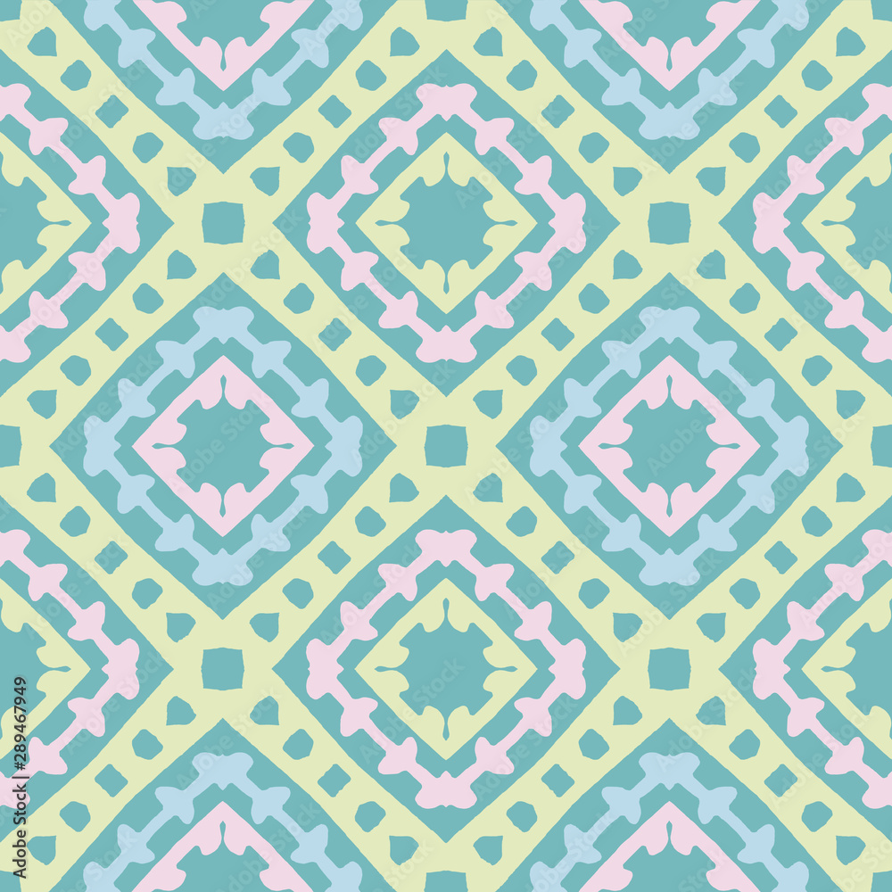 Vector seamless pattern with irregular check texture in geometric layout. Ethnic pastel doodle diamond grid texture. Abstract vector background. Wallpaper, cloth design, fabric, paper, textile. Hand Vector seamless pattern with irregular check texture in geometric layout. Ethnic pastel doodle diamond grid texture. Abstract vector background. Wallpaper, cloth design, fabric, paper, textile. Hand