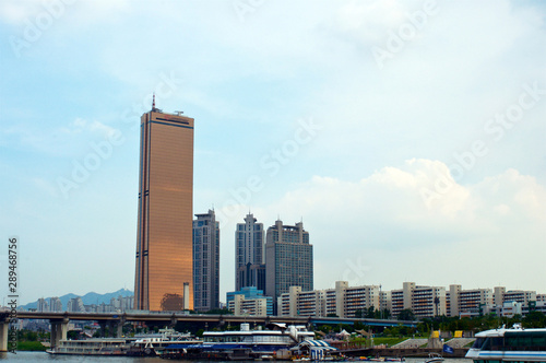 Photography View to 63 building from the Hang river
