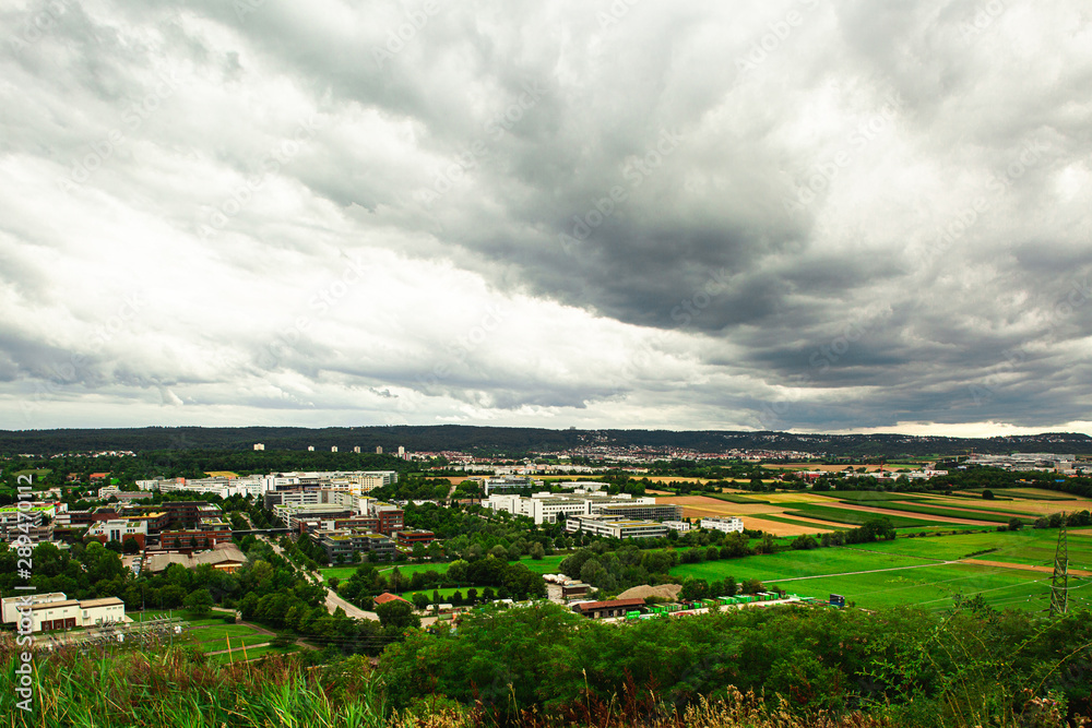 Fototapeta premium Cityscape with Countryside Landscape of Stuttgart - Gemany
