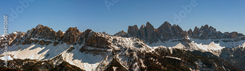 Bild auf Leinwand The Odle group seen from the Plose