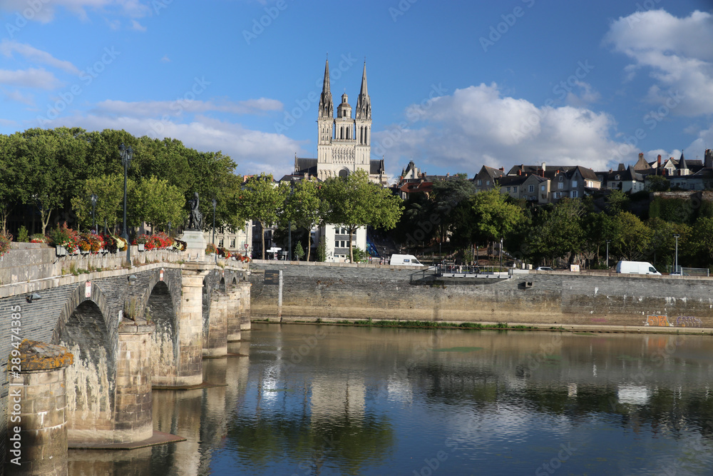Stadtpanorama von Angers, Frankreich