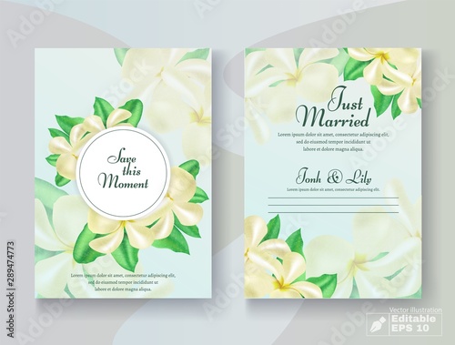 Romantic Wedding Layout Set with Flower Design