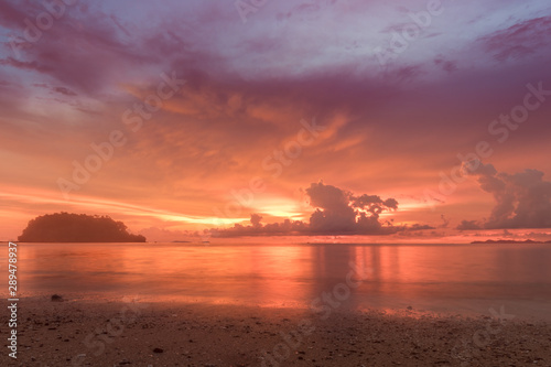 Libong island  Ko Libong  beautiful uninhabited island in Trang province of Thailand. Deserted beaches  full relax  jungle in the mountains and warm blue sea