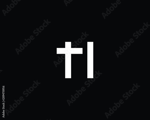 Creative Professional Trendy Letter TL TH Logo Design in Black and White Color , Initial Based Alphabet Icon Logo