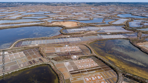 Wallpaper Mural Luftbild Salzgärten von Guerande, Bretagne Torontodigital.ca