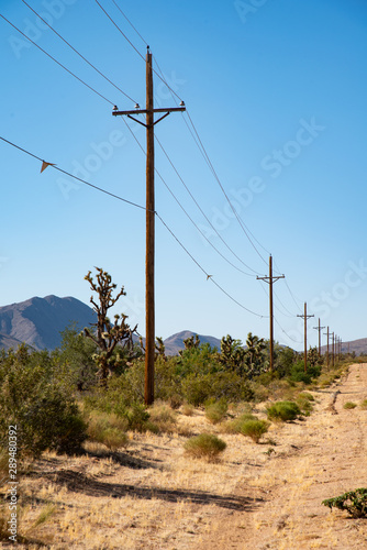 electric pole in mountains