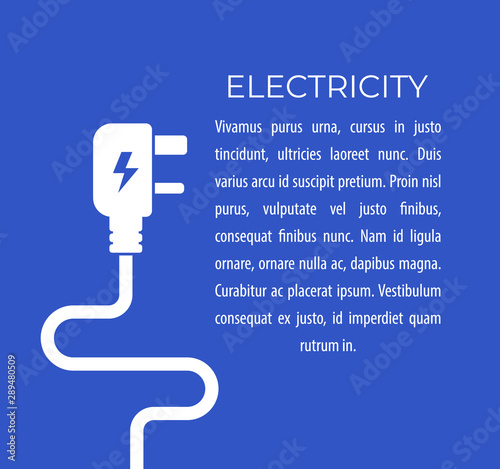 International power plug vector illustration