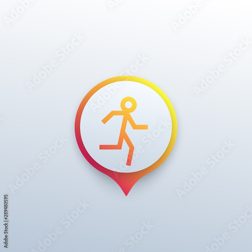 pedometer vector logo icon