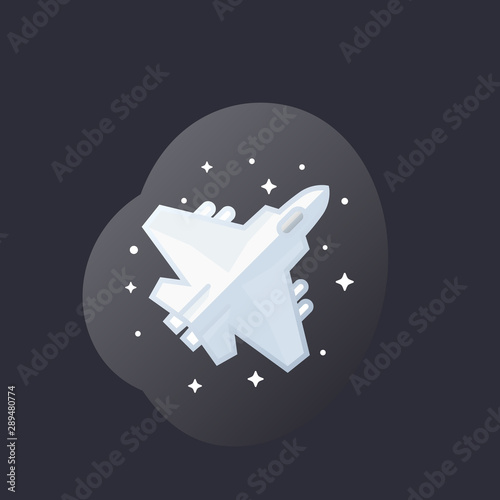 combat aircraft, fighter jet vector art