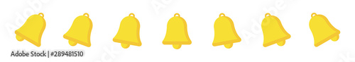 bell set icon symbol - alarm vector isolated - sound sign concept