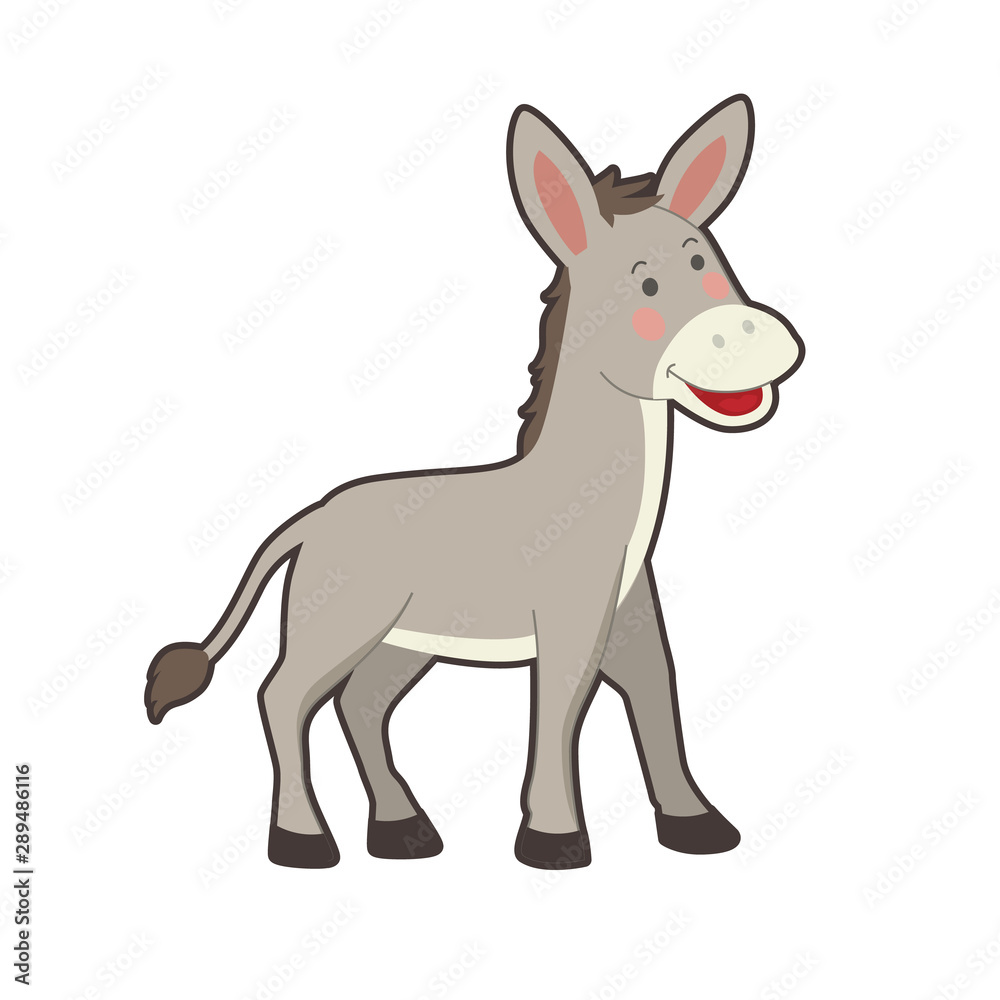 Portrait of cute farm donkey Portrait of cute farm donkey