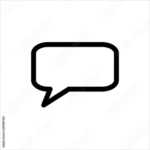 Speech Bubble icon. symbol of Chatting, Comment or Message with trendy flat line style icon for web site design, logo, app, UI isolated on white background. vector illustration eps 10