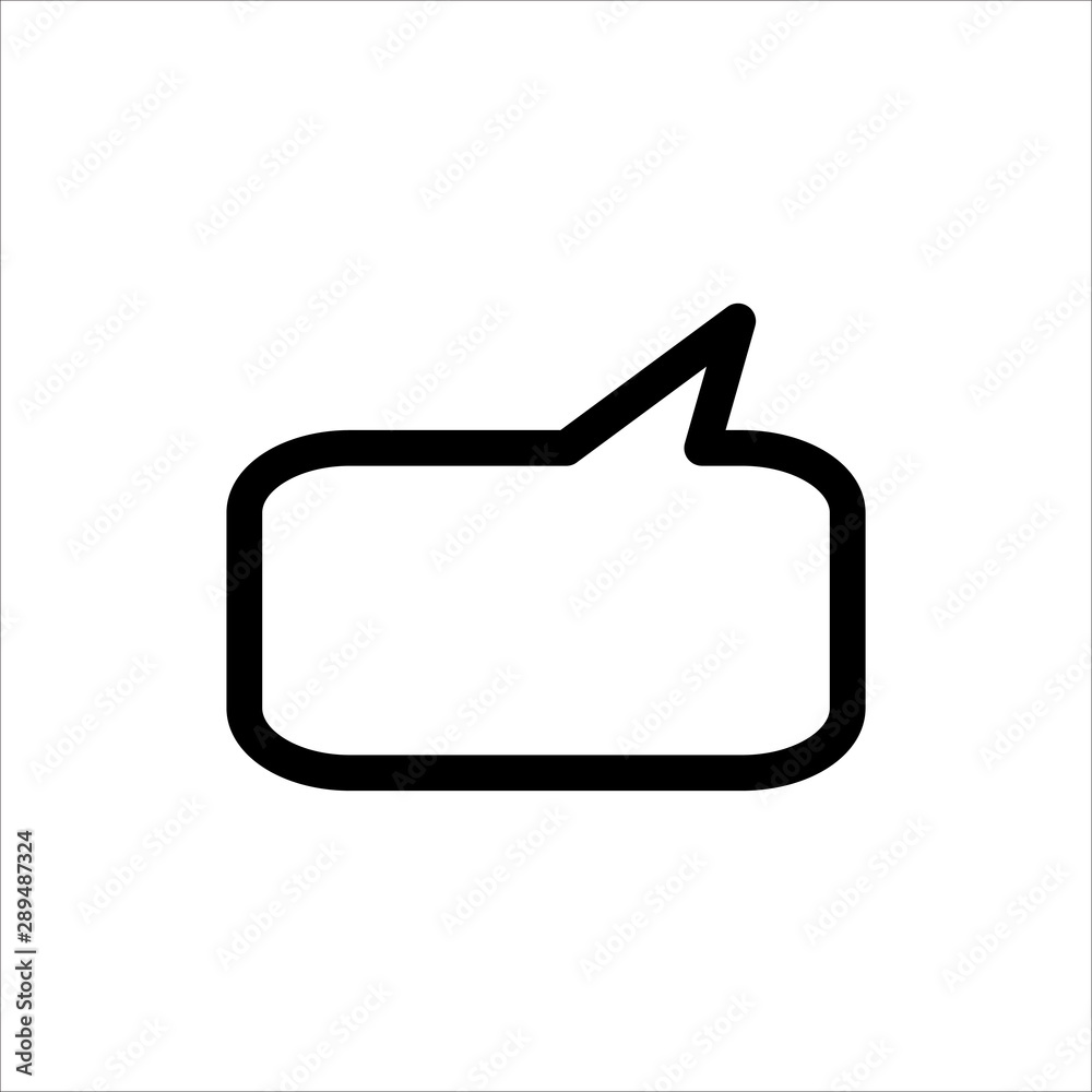Speech Bubble icon. symbol of Chatting, Comment or Message with trendy flat line style icon for web site design, logo, app, UI isolated on white background. vector illustration eps 10