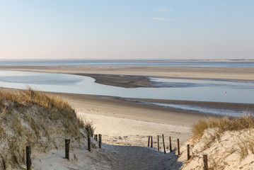 Crédence de cuisine Descente vers la plage Plage de la mer du Nord à Langeoog  © jh Fotografie
