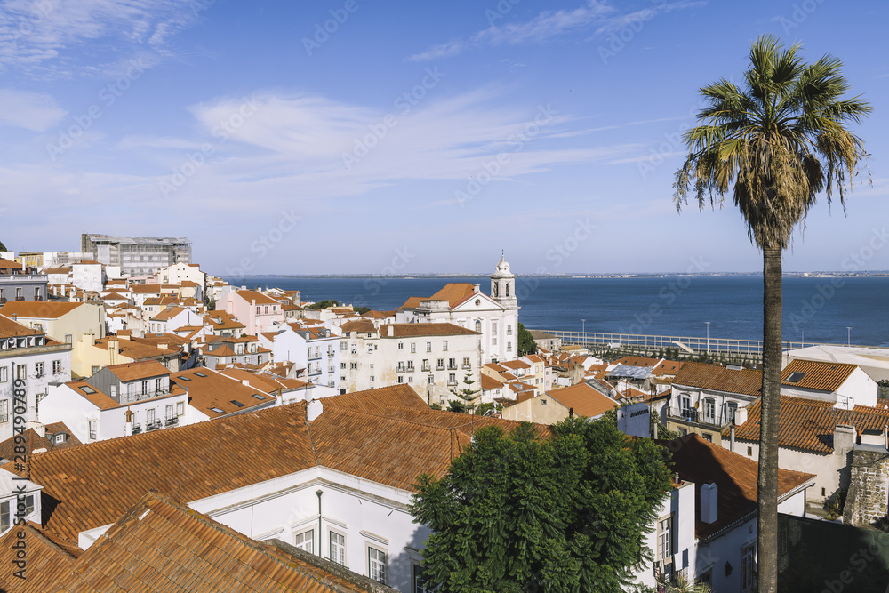 view from Portas do Sol of the old district Alfama