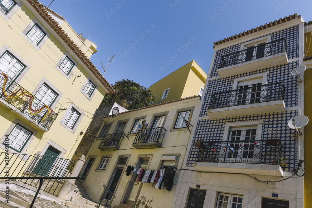 Obraz premium typical facade with tiles at Lisbon