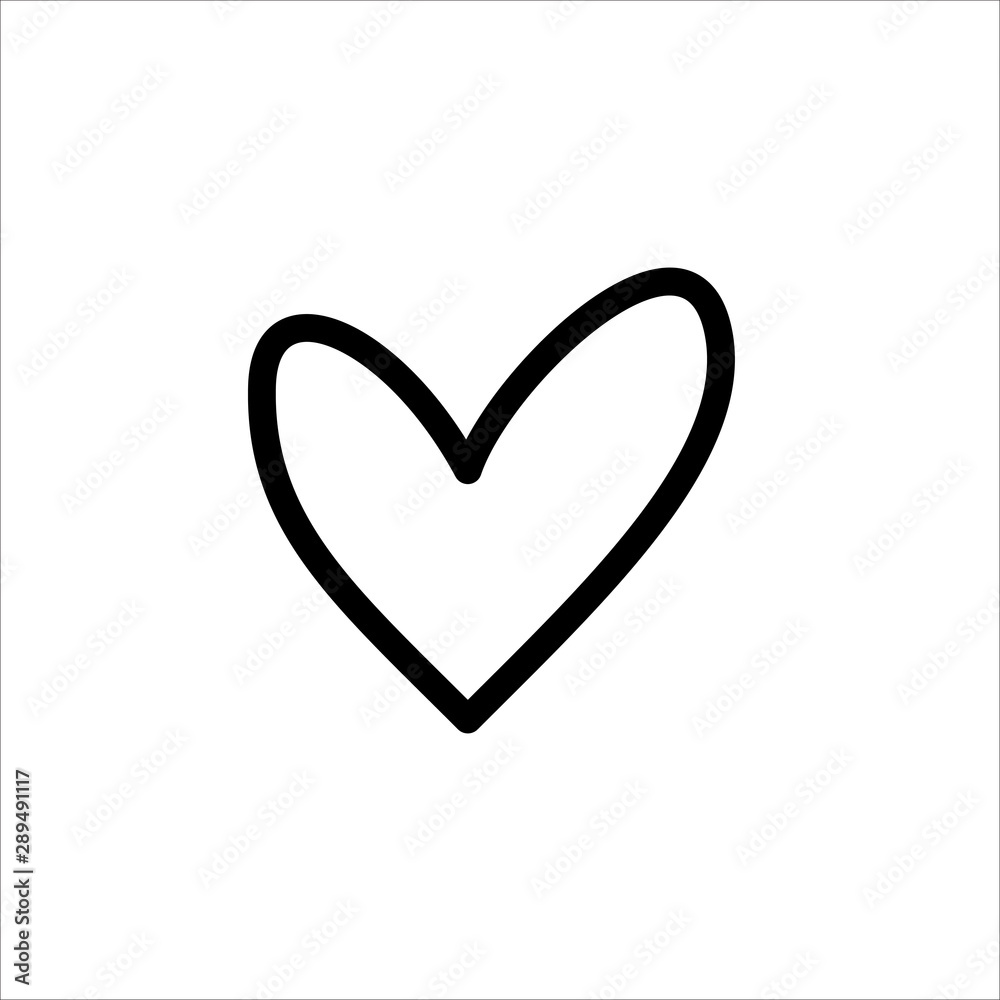 Love icon. symbol of heart or love with trendy flat line style icon for web site design, logo, app, UI isolated on white background. vector illustration eps 10