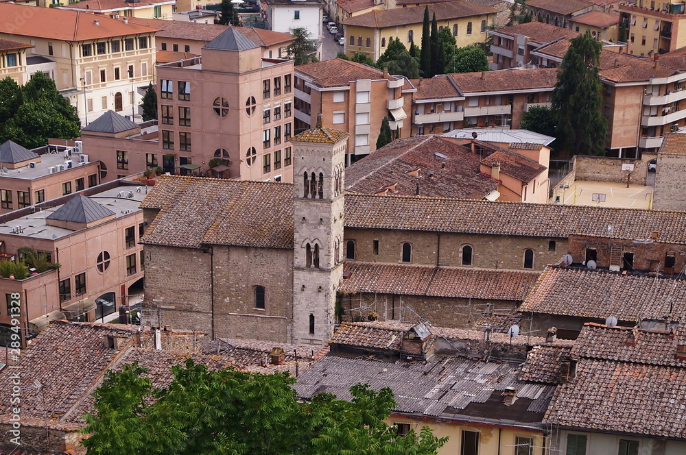 Aerial view of Colle Val d'Elsa, Tuscany, Italy