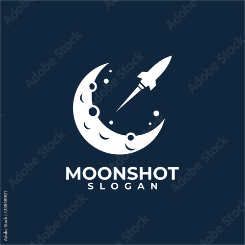 MOON AND ROCKET