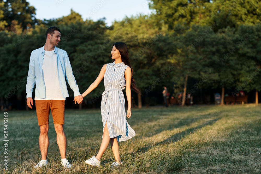 couple walking in the park