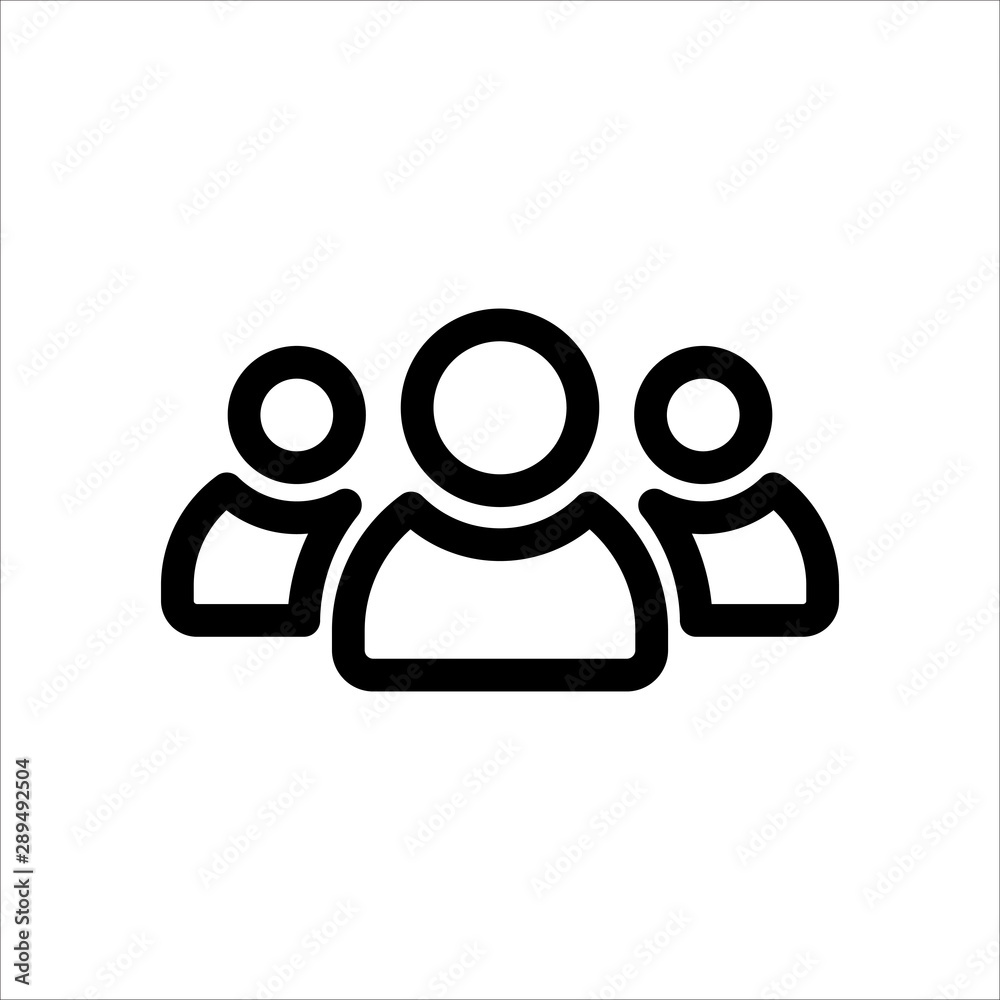 Group icon. symbol of business people or member profile with trendy flat style icon for web site design, logo, app, UI isolated on white background. vector illustration eps 10 Group icon. symbol of business people or member profile with trendy flat style icon for web site design, logo, app, UI isolated on white background. vector illustration eps 10