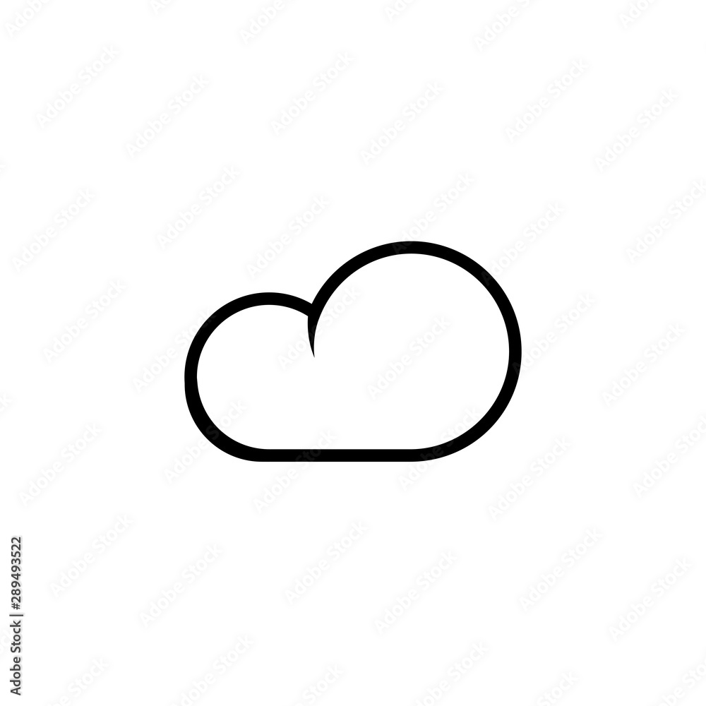 Cloud Icon Vector. Simple flat symbol. Perfect Black pictogram illustration on white background. Cloud Icon Vector. Simple flat symbol. Perfect Black pictogram illustration on white background.