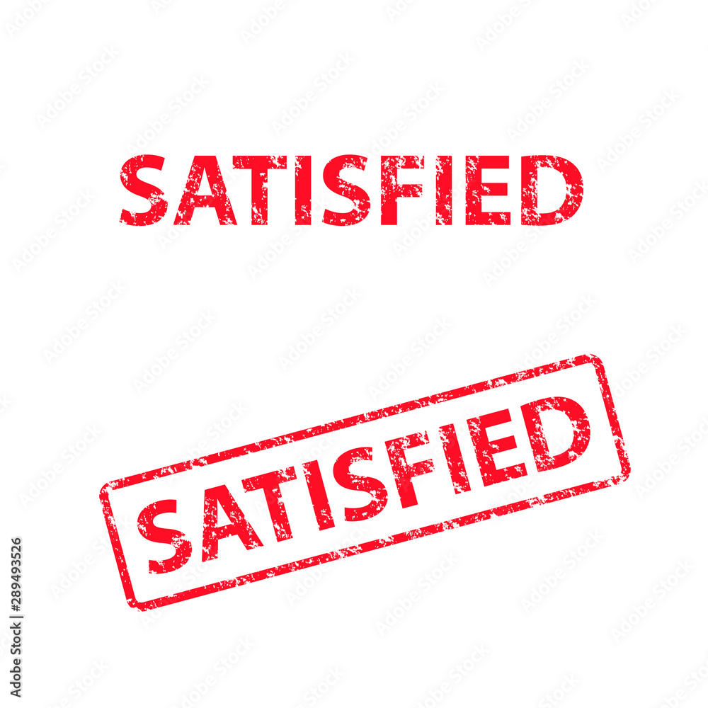 satisfied stamp. grungy red satisfied sign satisfied stamp. grungy red satisfied sign