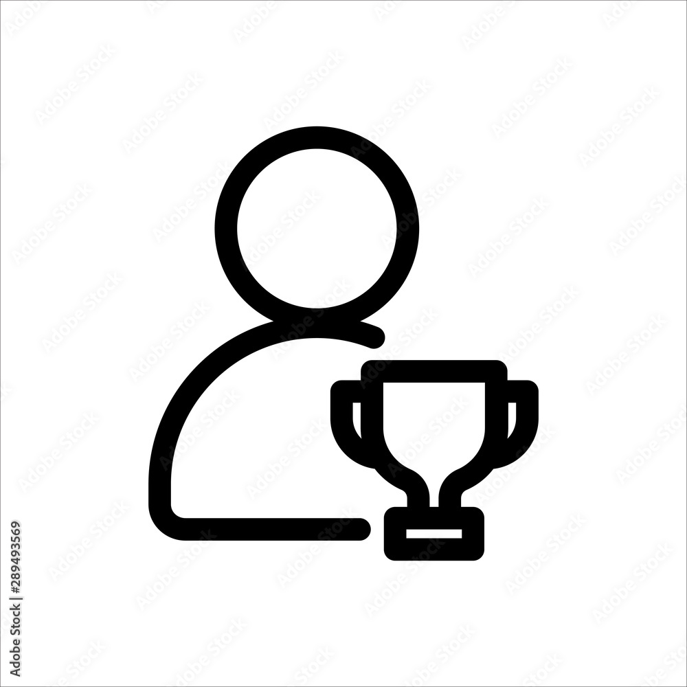 user with trophy icon. symbol of business people with trendy flat style icon for web site design, logo, app, UI isolated on white background. vector illustration eps 10 user with trophy icon. symbol of business people with trendy flat style icon for web site design, logo, app, UI isolated on white background. vector illustration eps 10