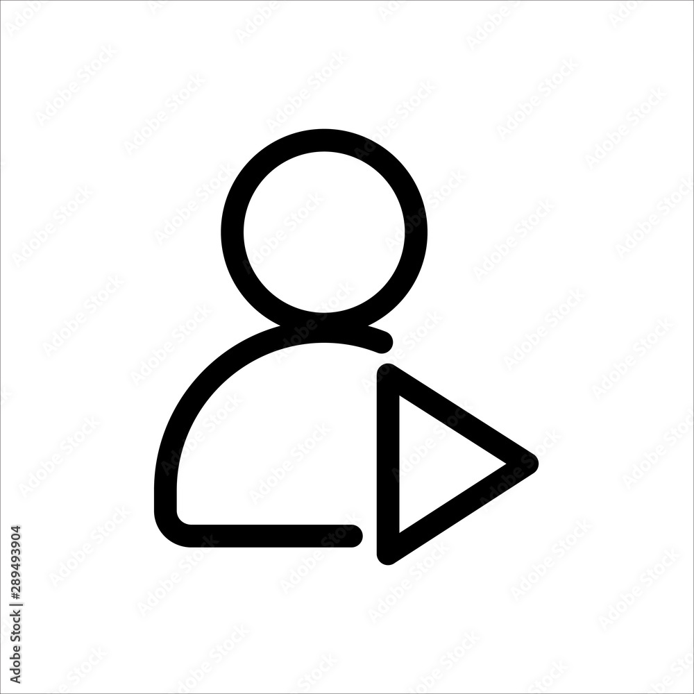 user with arrow right icon. symbol of business people with trendy flat style icon for web site design, logo, app, UI isolated on white background. vector illustration eps 10 user with arrow right icon. symbol of business people with trendy flat style icon for web site design, logo, app, UI isolated on white background. vector illustration eps 10