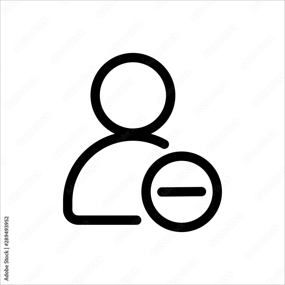 user with minus icon. symbol of business people with trendy flat style icon for web site design, logo, app, UI isolated on white background. vector illustration eps 10 user with minus icon. symbol of business people with trendy flat style icon for web site design, logo, app, UI isolated on white background. vector illustration eps 10