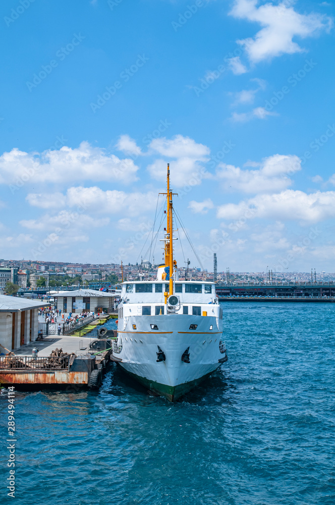 View of Eminonu from the sea. Istanbul, Tunkey. View of Eminonu from the sea. Istanbul, Tunkey.
