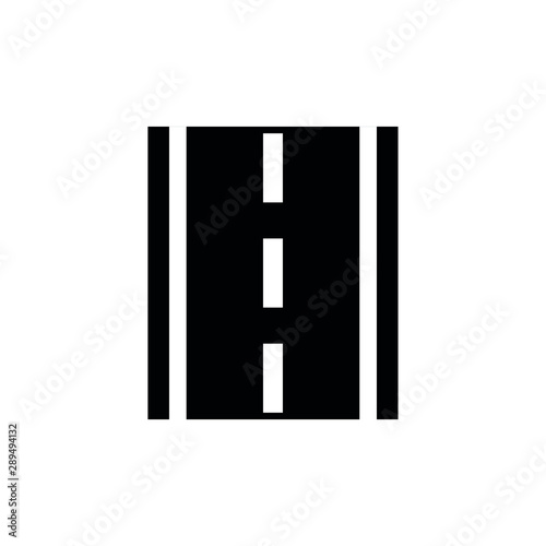 Road icon. black vector Road  sign 