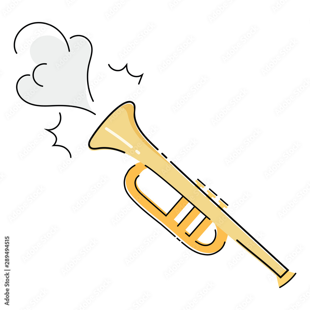 infinito Continuación curso Musical pipe that makes a sound. Illustration of a wind musical instrument.  Drawing for children. vector de Stock | Adobe Stock
