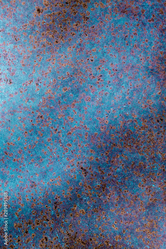 Old Distressed Brown Terracotta Copper Rusty Stone Background with Rough Texture Multicolored Inclusions. Stained Gradient Coarse Grainy Surface © chet