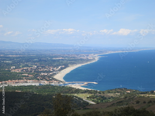 coastal line with blue sea in Europe