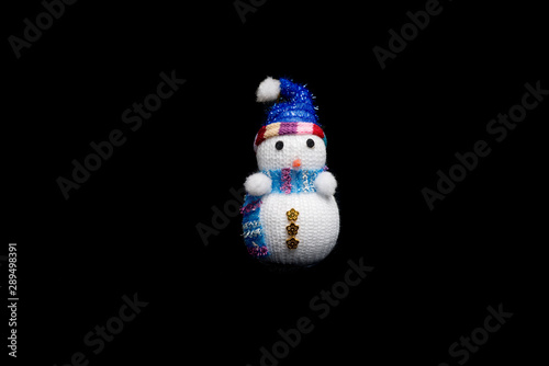 snowman on black background