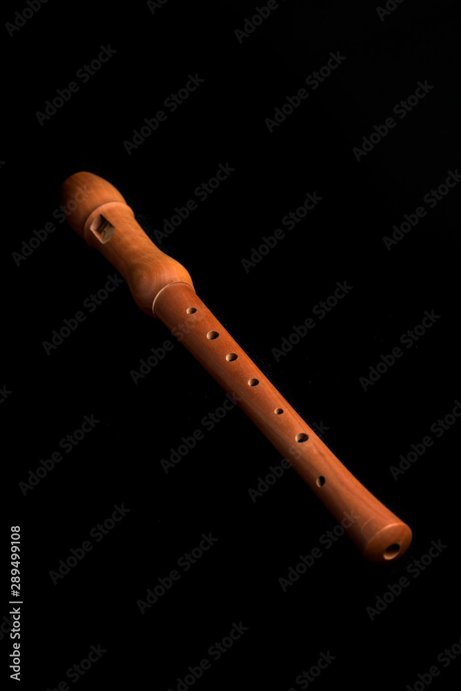 flute isolated on black background flute isolated on black background