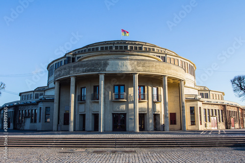 The Centennial Hall formerly named "People's Hall"- a historic building in Wroclaw, Poland.