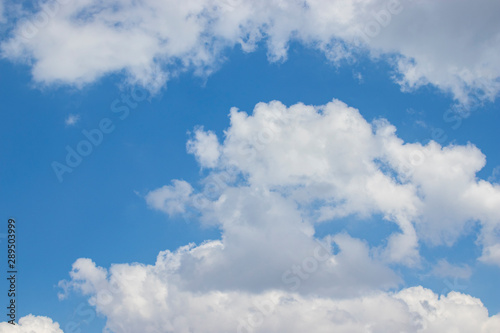 White clouds blue sky background, natural texture.