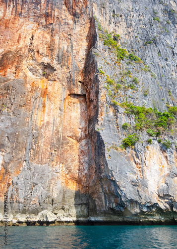 sfondo muro di roccia tailandia oceano