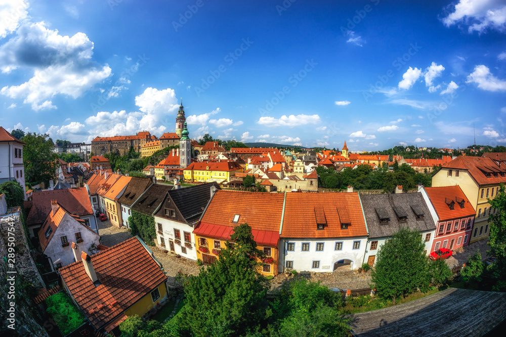 cesky krumlov town view