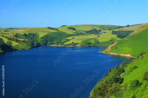 Llyn Clywedog dam lake in Wales