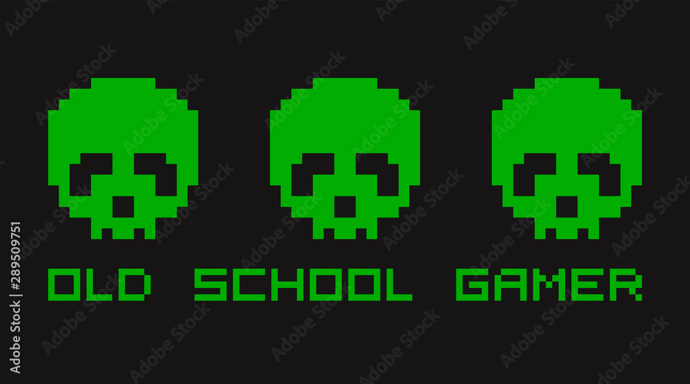 Old retro video gamer t-shirt template for print Old retro video gamer t-shirt template for print